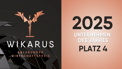 Auszeichnung Platz 4 beim WIKARUS 2025. SonnenMoor gehört zu den Top- Unternehmen Salzburgs! 